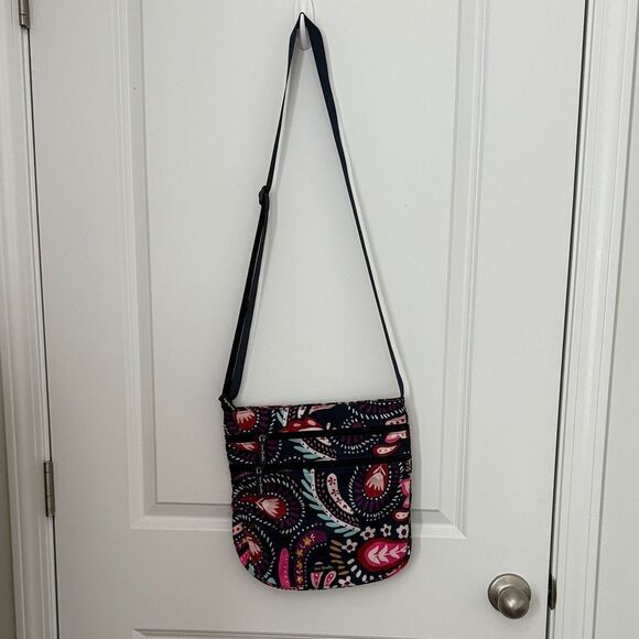 Vera Bradley Crossbody Bag - Pink and Navy Paisley - Picture 1 of 2